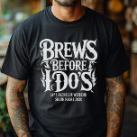 Heavy Metal Custom Bachelor Party Rock N' Roll T-Shirt<br><div class="desc">Wear the fun! This heavy metal bachelor party t-shirt is a custom,  funny groomsmen gift,  perfect for brewery nights,  bachelor weekends,  and rocking the groom squad.</div>