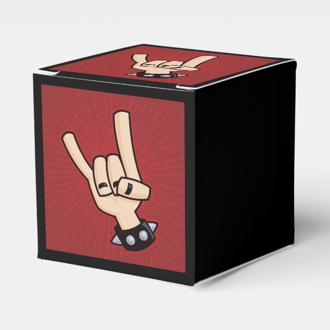 Heavy Metal Devil Horns Favour Box (Front Side)