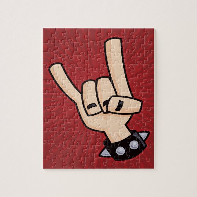 Heavy Metal Devil Horns Jigsaw Puzzle (Vertical)
