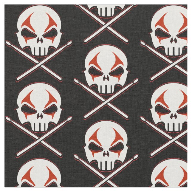 Heavy Metal Fabric Rock & Roll Drummer Custom (Close Up)