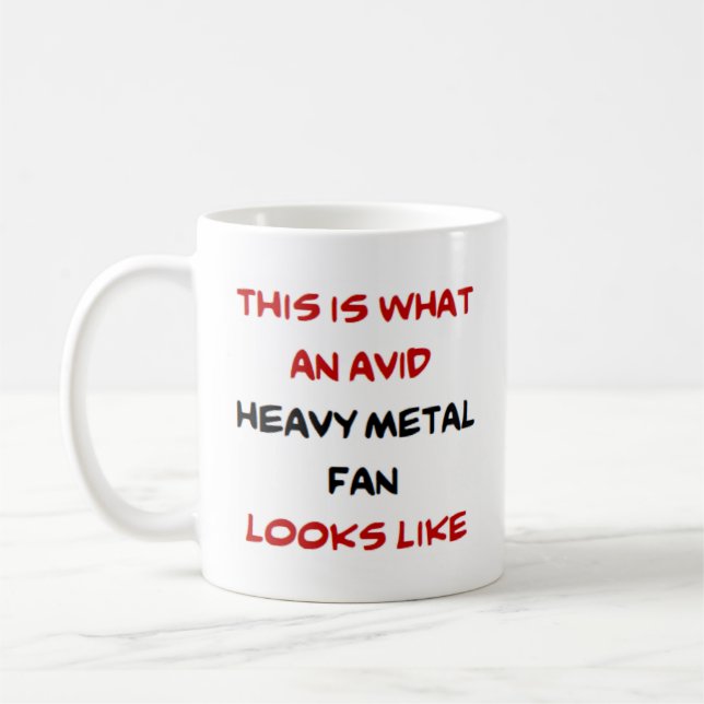 heavy metal fan, avid coffee mug (Left)