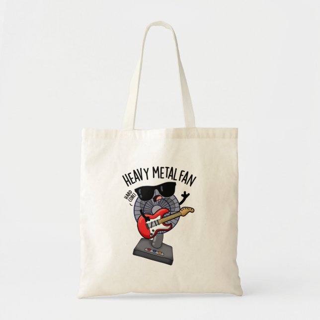 Heavy Metal Fan Funny Music Pun  Tote Bag (Front)