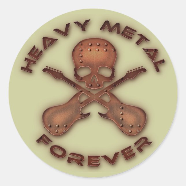 Heavy Metal Forever Classic Round Sticker (Front)