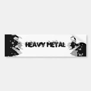 Heavy Metal Grunge Rock Design Bumper Sticker