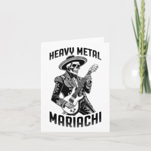 Heavy Metal Guitarist Funny Cinco De Mayo Mariachi Card