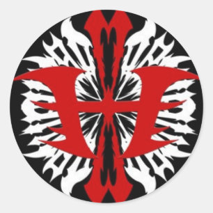 heavy metal hard wear official logo classic round sticker