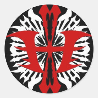 heavy metal hard wear official logo classic round sticker