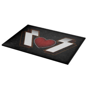 Heavy Metal Heart Cutting Board