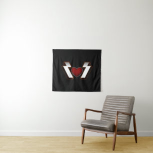 Heavy Metal Heart Tapestry