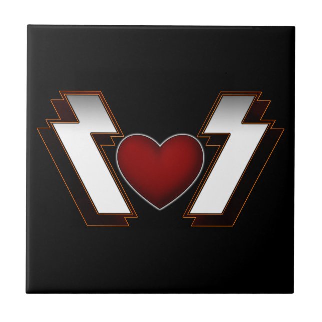 Heavy Metal Heart Tile (Front)