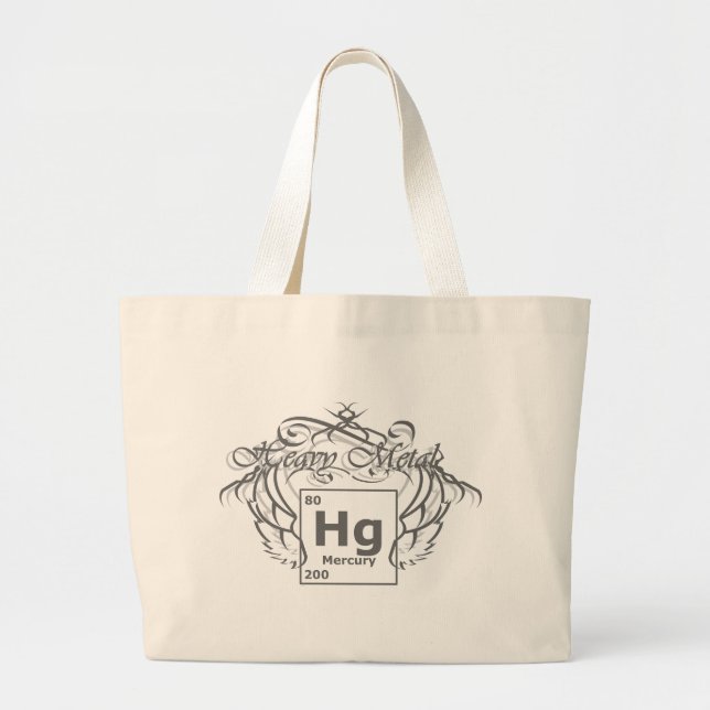 Heavy Metal Large Tote Bag (Front)