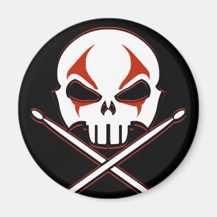 Heavy Metal Magnet Rock & Roll Drummer Magnets