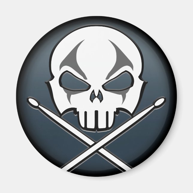 Heavy Metal Magnet Rock & Roll Drummer Magnets (Front)