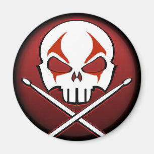 Heavy Metal Magnet Rock & Roll Drummer Magnets