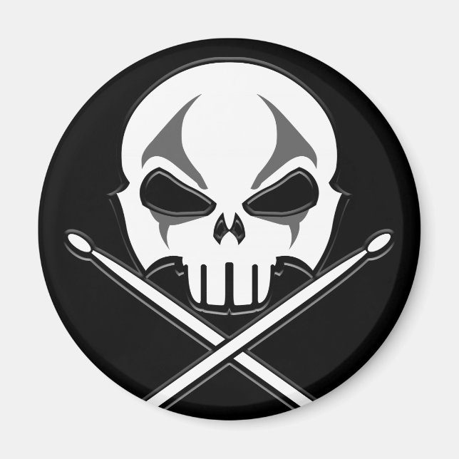 Heavy Metal Magnet Rock & Roll Drummer Magnets (Front)