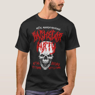 Heavy Metal Music Bachelor Party Skull T-Shirt