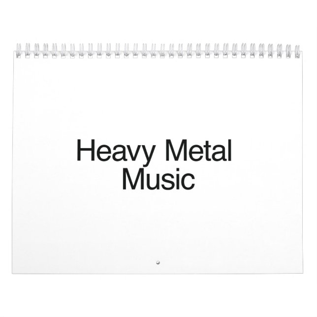 Heavy Metal Music Calendar (Cover)