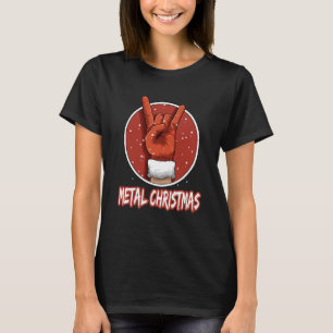Heavy Metal Music Santa Christmas T-Shirt