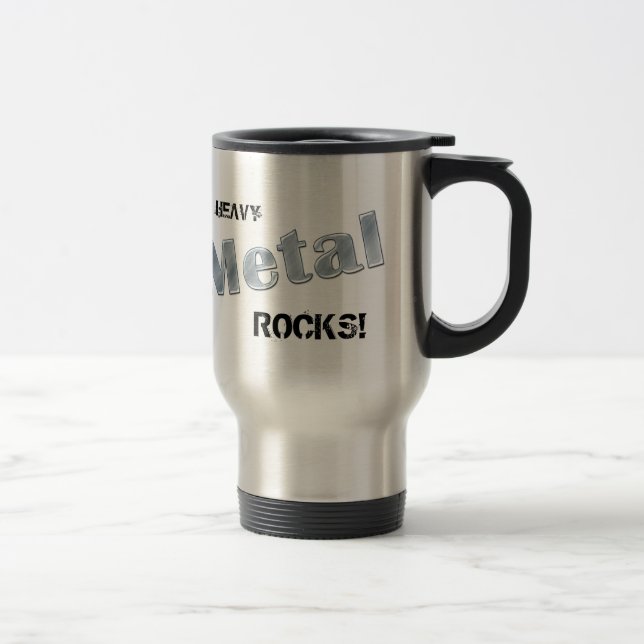Heavy Metal Music Travel Coffee Mug (Right)
