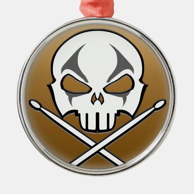 Heavy Metal Ornament Rock & Roll Drummer Ornament (Front)