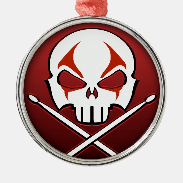 Heavy Metal Ornament Rock & Roll Drummer Ornament (Front)