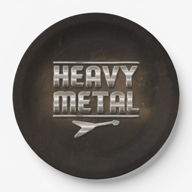 "Heavy Metal" Paper Plate (Front)