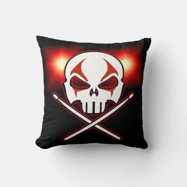 Heavy Metal Pillows Rock & Roll Drummer Pillows (Front)