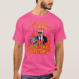 Heavy Metal Pitbull With Flames T-Shirt