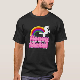 Heavy Metal Rainbow Halloween Unicorn Rock Concert T-Shirt