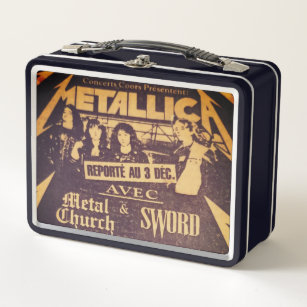 Heavy Metal Rock Flyer Metal Lunch Box