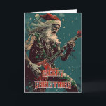 Heavy Metal Santa Card<br><div class="desc">Wish someone a rocking Christmas!</div>