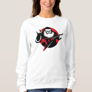 Heavy Metal Santa Claus Playing Guitar Sweatshirt