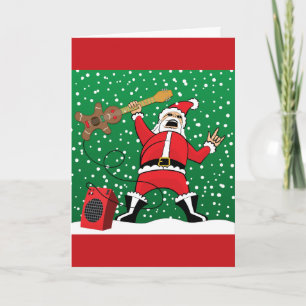 Heavy Metal Santa Holiday Card