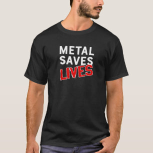 Heavy Metal Saves Lives Guitar Music Rock Concert T-Shirt