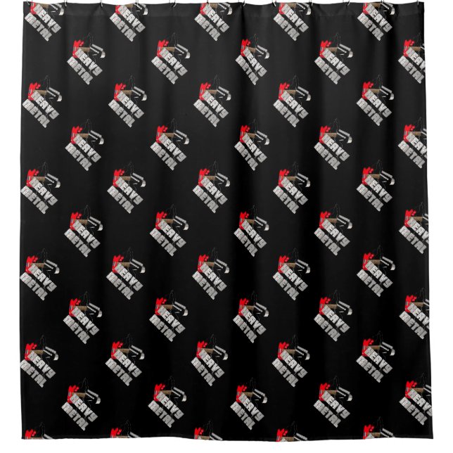 Heavy metal shower curtain (Front)
