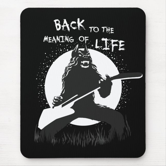 Heavy Metal Werewolf Mouse Mat (Front)