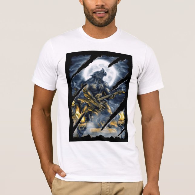Heavy metal werewolf T-Shirt (Front)