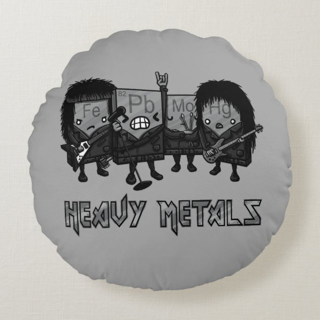 Heavy Metals Round Cushion (Front)