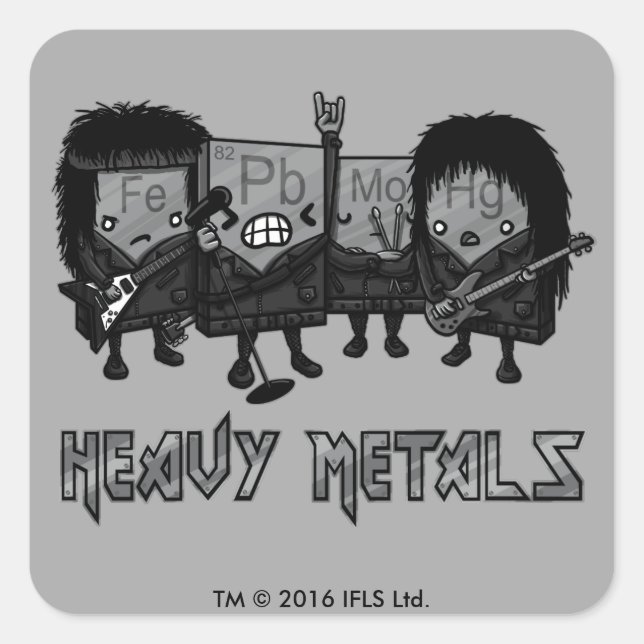 Heavy Metals Square Sticker (Front)