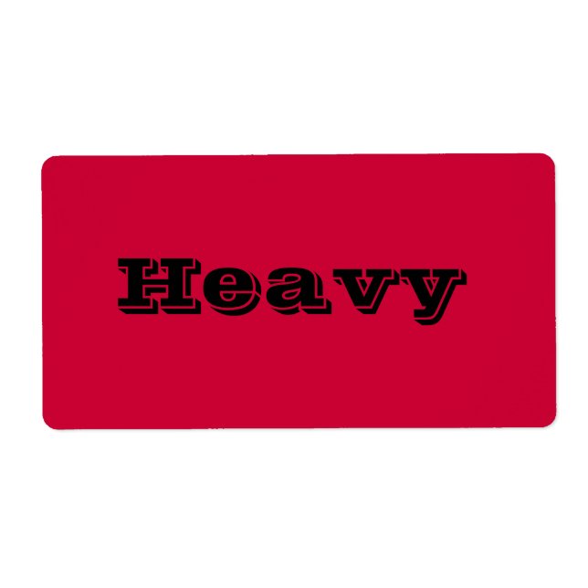 Heavy Moving Labels in Red (Front)