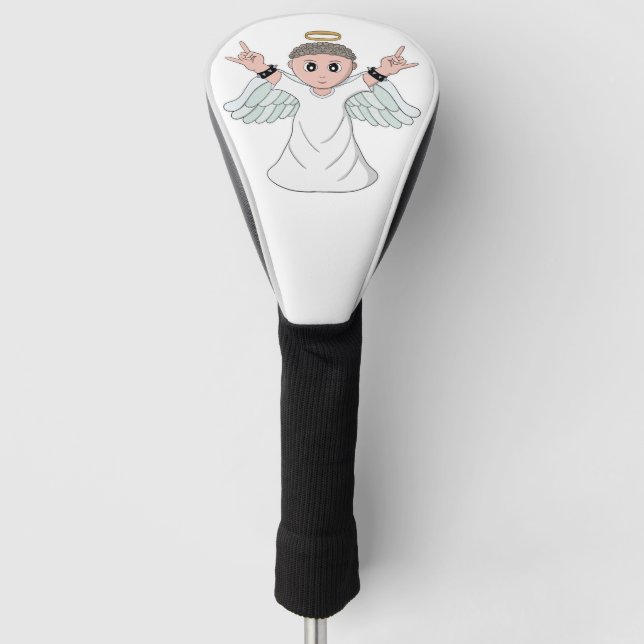 Heavy Music Loving Angel Golf Head Cover (Front)
