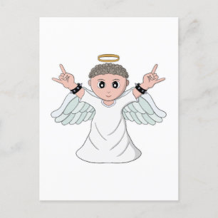 Heavy Music Loving Angel Postcard