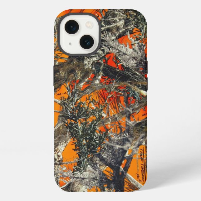 Heavy Orange Camo iPhone Case (Back)