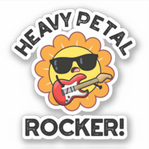 Heavy Petal Rocker Funny Flower Pun 