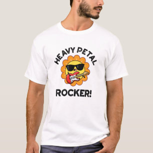 Heavy Petal Rocker Funny Flower Pun  T-Shirt