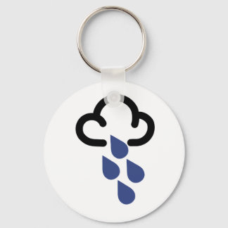 Heavy Rain: Retro weather forecast symbol Key Ring