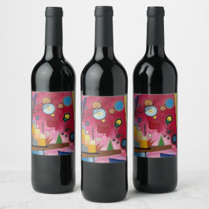 Heavy Red, 1924 by Wassily Kandinsky Wine Label