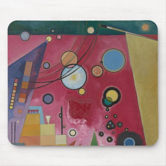 Heavy Red by Wassily Kandinsky Mouse Mat (Front)