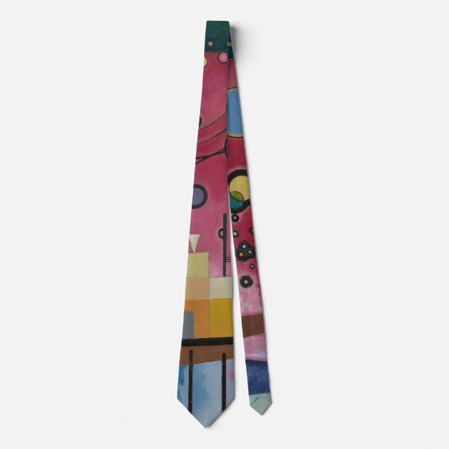 Heavy Red by Wassily Kandinsky Tie (Front)