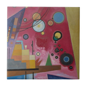 Heavy Red by Wassily Kandinsky Tile
